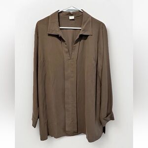 Poetry 100% Silk Crêpe De Chine Drape Blouse Women’s Sz 14